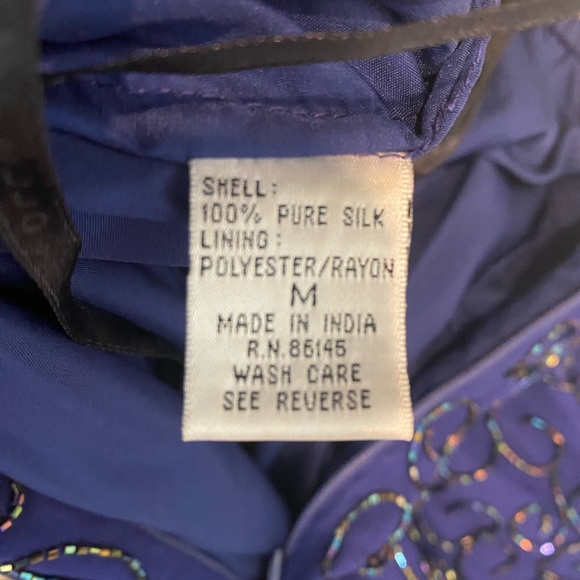 Andretti Donatello Mardi Gras or Prom Gown, Size Juniors Med or Wonens S, Blue - Picture 8 of 10